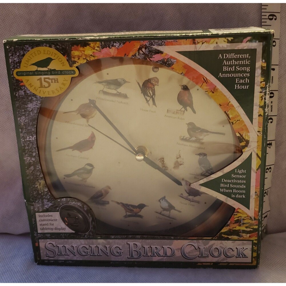 Singing Bird Clock 15th Anniversary Limited Edition Mark Feldstein AMAZING SHAPE